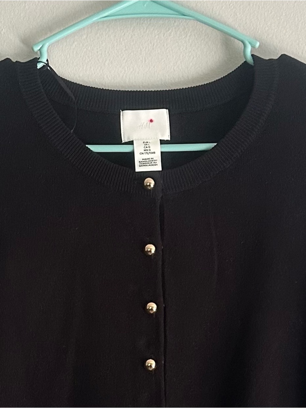 H&M Black Cardigan with Gold Buttons